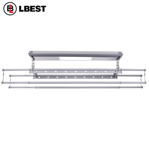 Wall metal garment hanging clothes laundry rack from ceiling